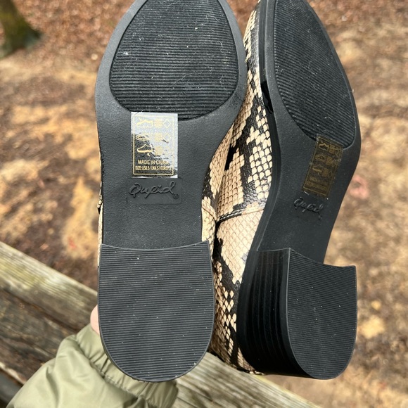 Qupid Faux Snakeskin Slip On Boot Booties size 6.5 - Picture 9 of 9